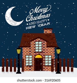 happy merry christmas design, vector illustration eps10 graphic 