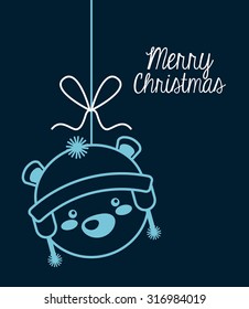 happy merry christmas design, vector illustration eps10 graphic 