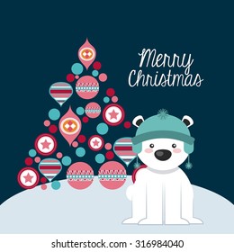 happy merry christmas design, vector illustration eps10 graphic 