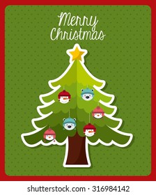 happy merry christmas design, vector illustration eps10 graphic 