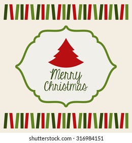 happy merry christmas design, vector illustration eps10 graphic 