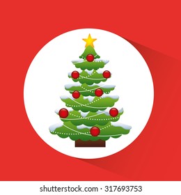 happy merry christmas design, vector illustration eps10 graphic 