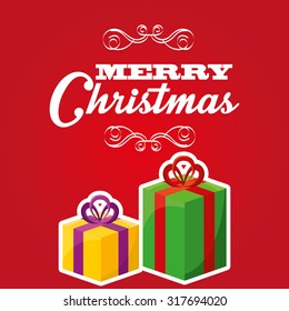 happy merry christmas design, vector illustration eps10 graphic 