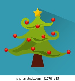 happy merry christmas design, vector illustration eps10 graphic 