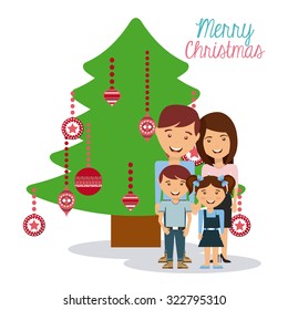 happy merry christmas design, vector illustration eps10 graphic 