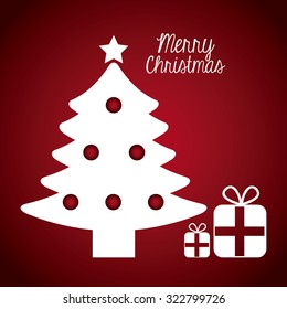 happy merry christmas design, vector illustration eps10 graphic 
