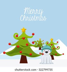 happy merry christmas design, vector illustration eps10 graphic 