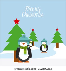 happy merry christmas design, vector illustration eps10 graphic 