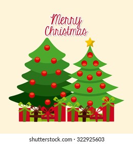 happy merry christmas design, vector illustration eps10 graphic 