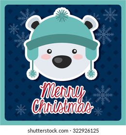 happy merry christmas design, vector illustration eps10 graphic 