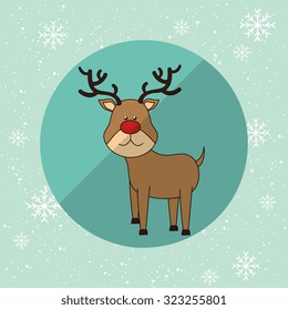 happy merry christmas design, vector illustration eps10 graphic 