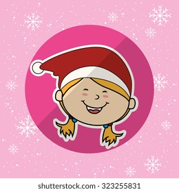 happy merry christmas design, vector illustration eps10 graphic 