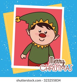 happy merry christmas design, vector illustration eps10 graphic 