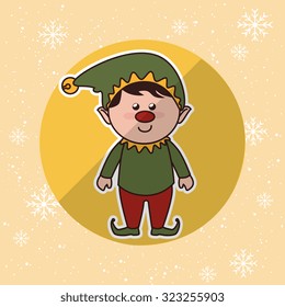 happy merry christmas design, vector illustration eps10 graphic 