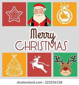 happy merry christmas design, vector illustration eps10 graphic 