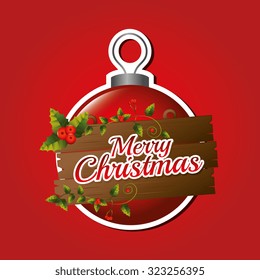 happy merry christmas design, vector illustration eps10 graphic 