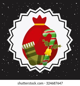 happy merry christmas design, vector illustration eps10 graphic 