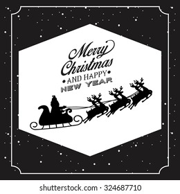 happy merry christmas design, vector illustration eps10 graphic 