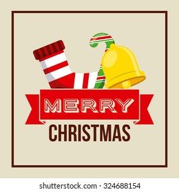 happy merry christmas design, vector illustration eps10 graphic 