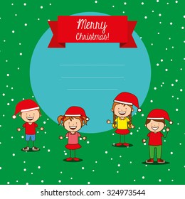 happy merry christmas design, vector illustration eps10 graphic 