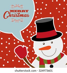 happy merry christmas design, vector illustration eps10 graphic 
