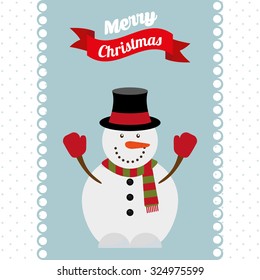 happy merry christmas design, vector illustration eps10 graphic 