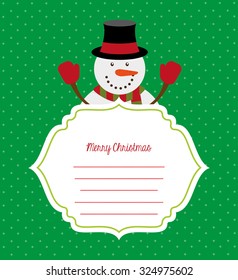 happy merry christmas design, vector illustration eps10 graphic 