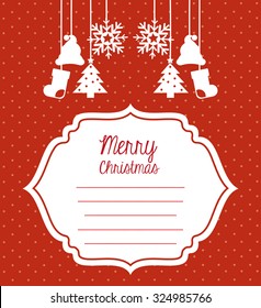 happy merry christmas design, vector illustration eps10 graphic 