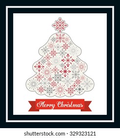 happy merry christmas design, vector illustration eps10 graphic 