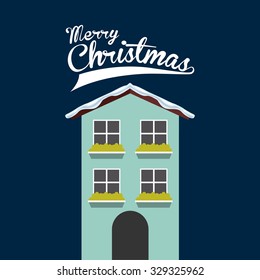 happy merry christmas design, vector illustration eps10 graphic 