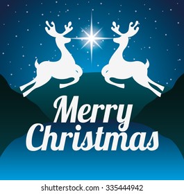 happy merry christmas design, vector illustration eps10 graphic 