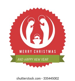 happy merry christmas design, vector illustration eps10 graphic 