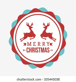 happy merry christmas design, vector illustration eps10 graphic 