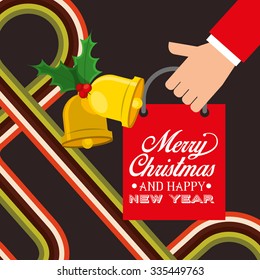 happy merry christmas design, vector illustration eps10 graphic 