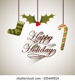 happy merry christmas design, vector illustration eps10 graphic 