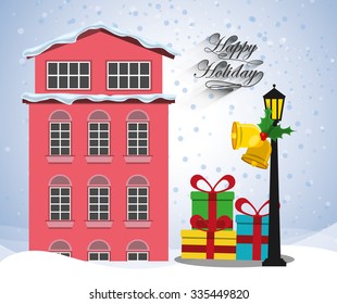 happy merry christmas design, vector illustration eps10 graphic 