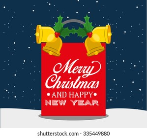 happy merry christmas design, vector illustration eps10 graphic 