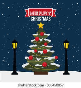happy merry christmas design, vector illustration eps10 graphic 