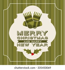 happy merry christmas design, vector illustration eps10 graphic 