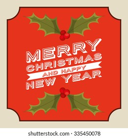 happy merry christmas design, vector illustration eps10 graphic 
