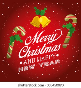 happy merry christmas design, vector illustration eps10 graphic 