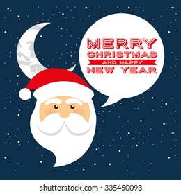 happy merry christmas design, vector illustration eps10 graphic 