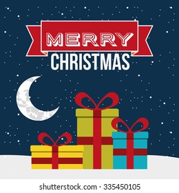 happy merry christmas design, vector illustration eps10 graphic 