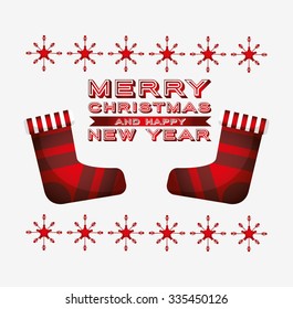 happy merry christmas design, vector illustration eps10 graphic 
