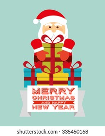 happy merry christmas design, vector illustration eps10 graphic 