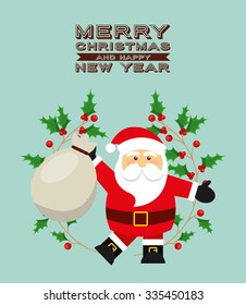 happy merry christmas design, vector illustration eps10 graphic 