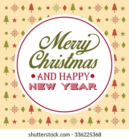 happy merry christmas design, vector illustration eps10 graphic 