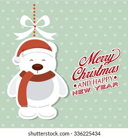 happy merry christmas design, vector illustration eps10 graphic 