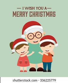 happy merry christmas design, vector illustration eps10 graphic 