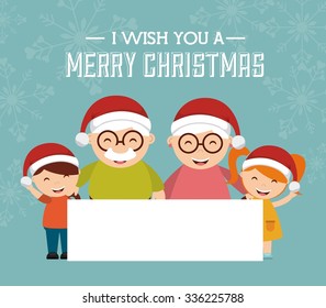 happy merry christmas design, vector illustration eps10 graphic 